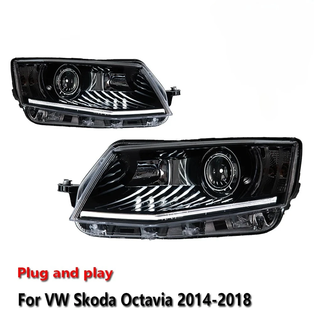 

Car LED Upgrade Headlight Accessories For VW Skoda Octavia 2014-2018 DRL Brake Turn Signal Lamp Plug and Play