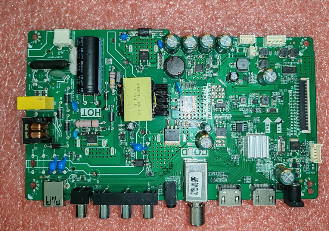 Free shipping! TP.MS3663.PB783 Three in one TV motherboard tested well   MS663DT2A   32D1200