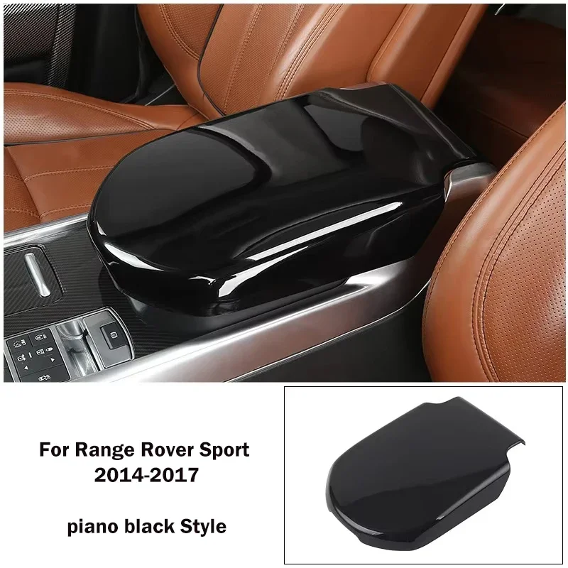 

For RANGE ROVER SPORT 2014-2017 2018-2022 ABS Black Carbon fiber Armrest Box Upper Outer Lid Sheath Shell