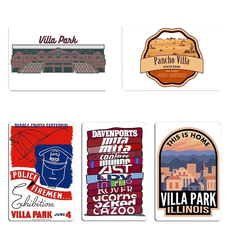 Villa Park Aston Villa Home Stack Metal Cinema Garage Designs Club Letrero de hojalata tipo póster
