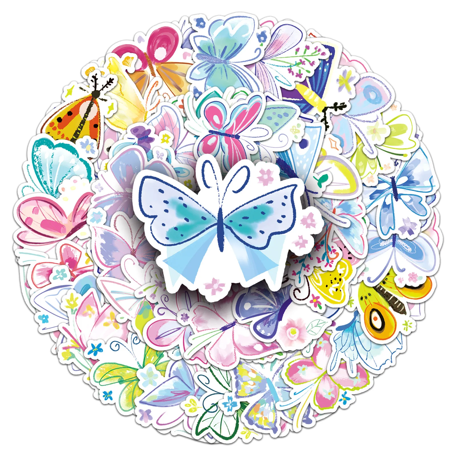 50 قطعة ملصق فراشة كرتوني لطيف مضحك الكتابة على الجدران ملصق مضاد للمياه لعبة أطفال هدية لتقوم بها بنفسك كوب ماء صندوق أدوات مكتب الأمتعة الكمبيوتر المحمول #3