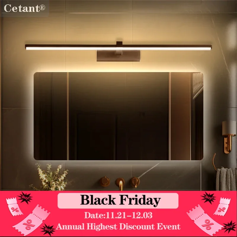 LED Wall Lamp 40/60/80/100cm Mirror Decor Lighting Modern Long Strip Light For Bathroom Washroom Kitchen Indoor Luminaire Lustre