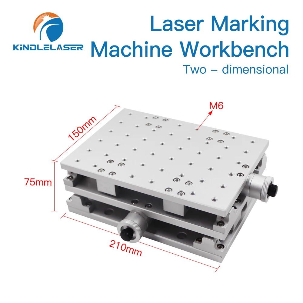 Kindlelaser 1064nm Fiber Laser Marking Engraving Machine 2 Axis Moving Table Portable Cabinet Case XY Table