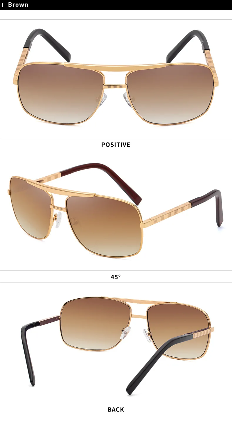 Vintage Quadratische Sonnenbrille für Herren und Damen 2026 Luxusmarken-Designer Neue Trends Klassische Punk-Sonnenbrille Männliche Shades Fahrer-Sonnenbrille – Detail 8