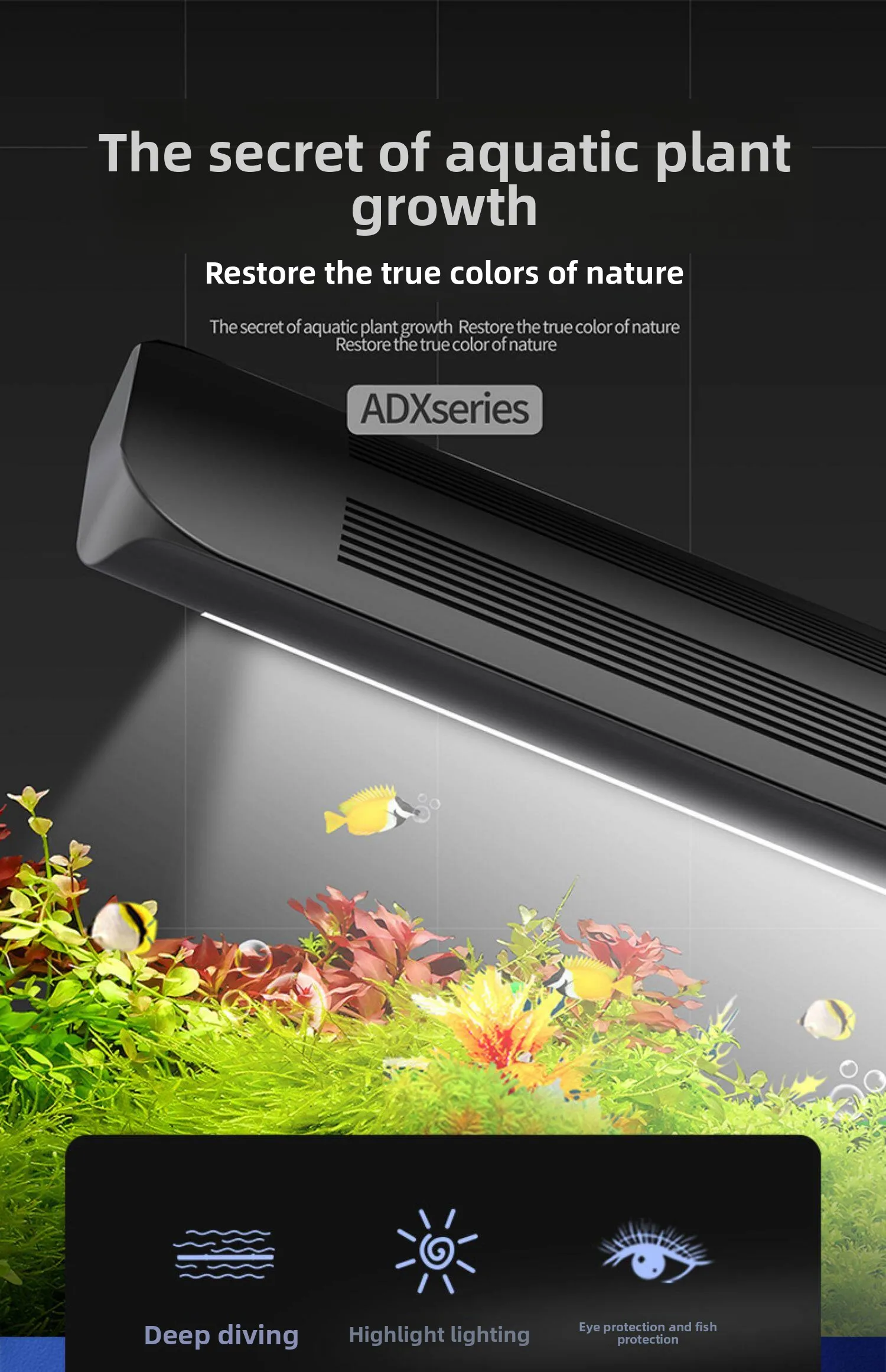 

Extendable LED Aquarium Light Strip Full Spectrum Fish Tank Plant Lighting for Freshwater Reef Aquatic Environments