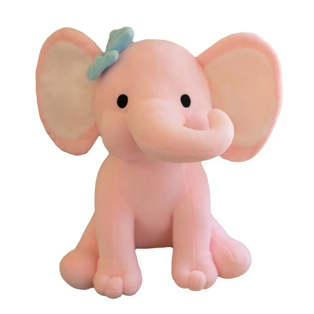 Conforto algodão elefante textura macia kawaii calmante travesseiro decoração do quarto vida real pelúcia animais de pelúcia & pelúcia