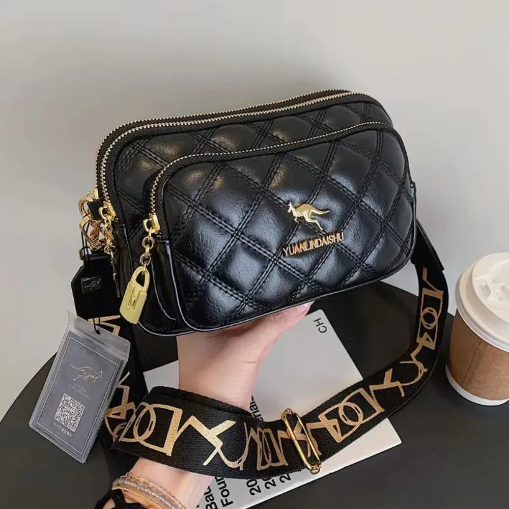 

2023 Small Lingge Women's Bag New Trend Ins Small Fragrant Style Shoulder Bag Niche Handbag Three-layer Casual Crossbody Bag