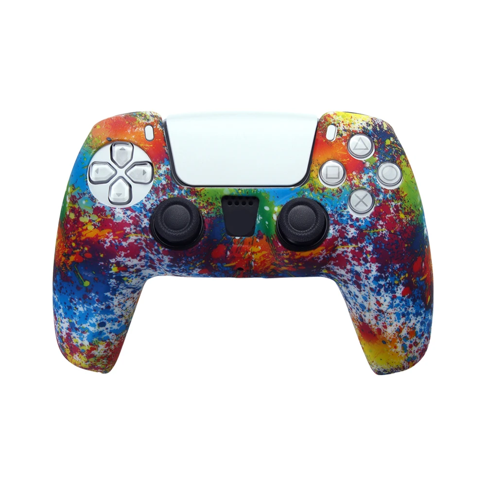 تحكم هلام السيليكون الإسكان المائية قذيفة التمويه الإسكان غطاء Thumbstick غطاء لسوني بلاي ستيشن 5 PS5