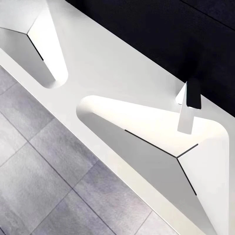 New integrated basin bathroom cabinet, artificial stone combination simple and special-shaped