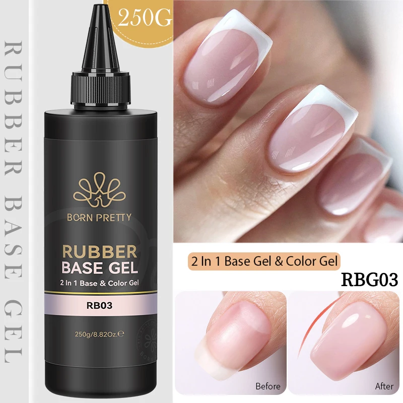 BORN PRETTY 250g 6-in-1 Gel-Nagellack Multifunktionaler Nagelspitzen-Kleber Verstärkungsnägel Super Base Top Coat Nagelverlängerung