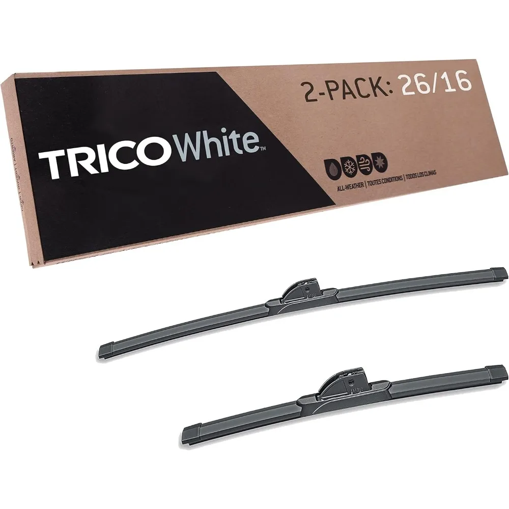 

Pack of 2 All Weather Beam Wiper Blades for Select Vehicles, 26 & 16 Inch, Super Premium Automotive Replacement
