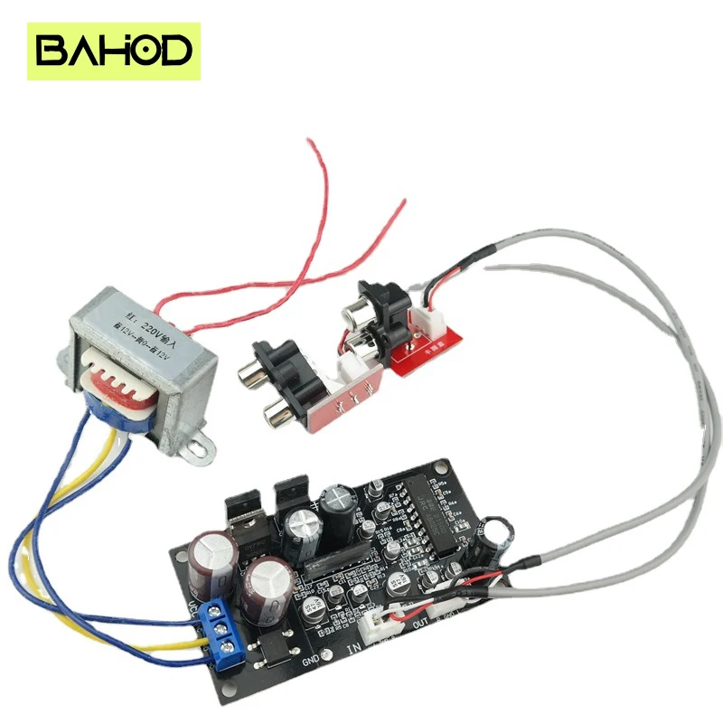 

BAHOD Vinyl Phono Amplifier Preamplifier Board JRC2150BBE Vinyl Turntable MM MC Phonograph Singing Treble Bass Effect Process