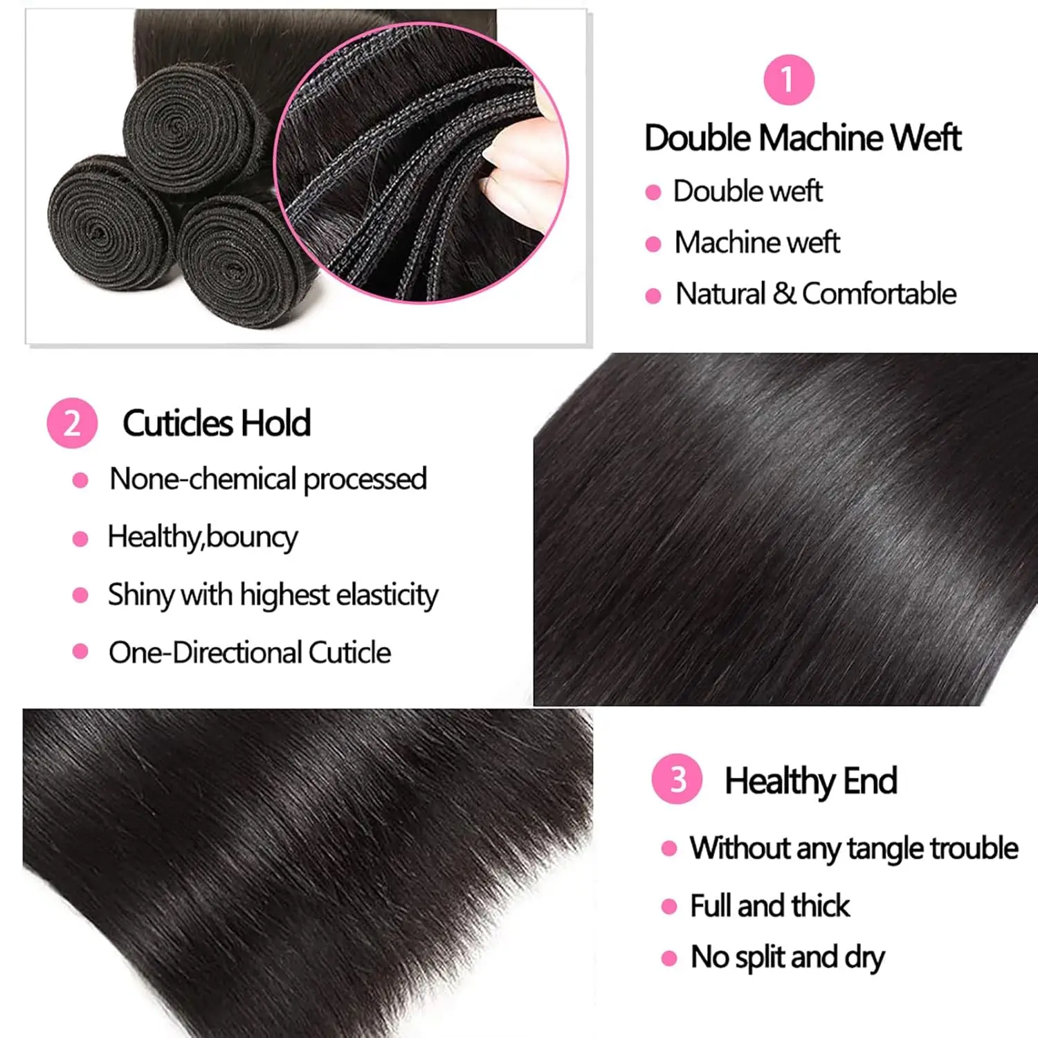 Human Hair Bundles with Closure 12A Straight Bundles Human Hair With Closure 100% Unprocessed Burmese Virgin Raw Hair Bundles