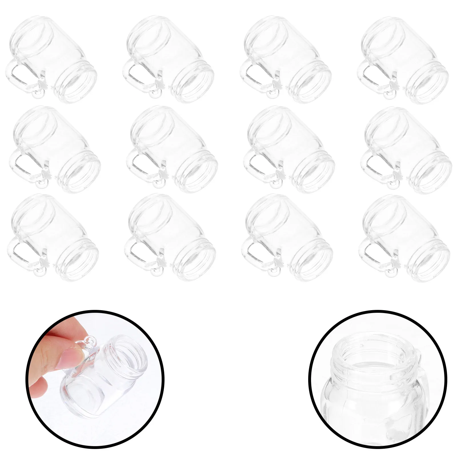 20Sets Mini Coffee Cup DIY Pendant Charms Jewelry Craft Resin Keychain Decoration Miniature Cup Miniature Coffee Cups DIY