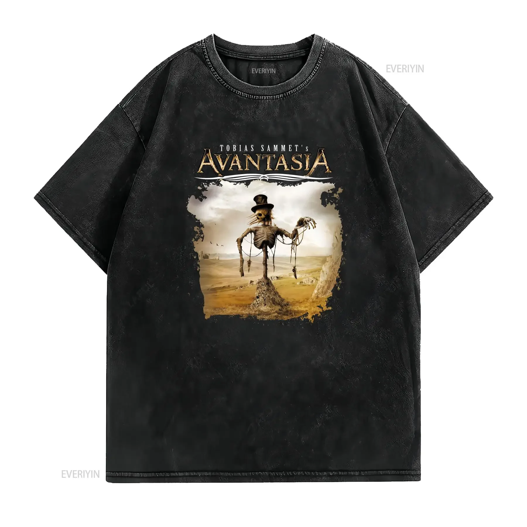 TOBIAS SAMMET'S AVANTASIA BAND BLACK T Shirt Full Size S 5XL TT754 vintage Washed fashion Soft Stylish Stretched Casual graphic