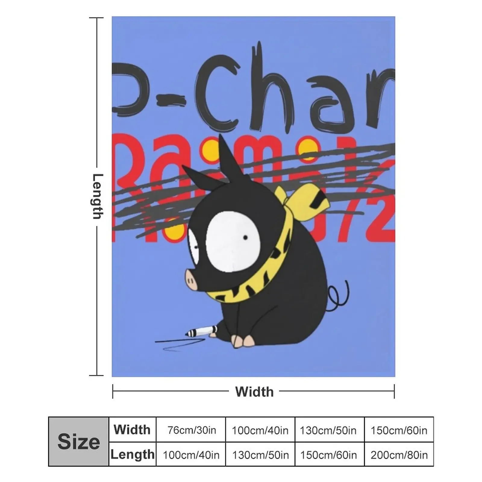 شعار P-Chan Ranma (خلفية زرقاء) SILLYFUN ON REDBUBBLE.COM (جودة منخفضة إذا كانت مسروقة) بطانية رمي بطانيات أرائك منقوشة ناعمة
