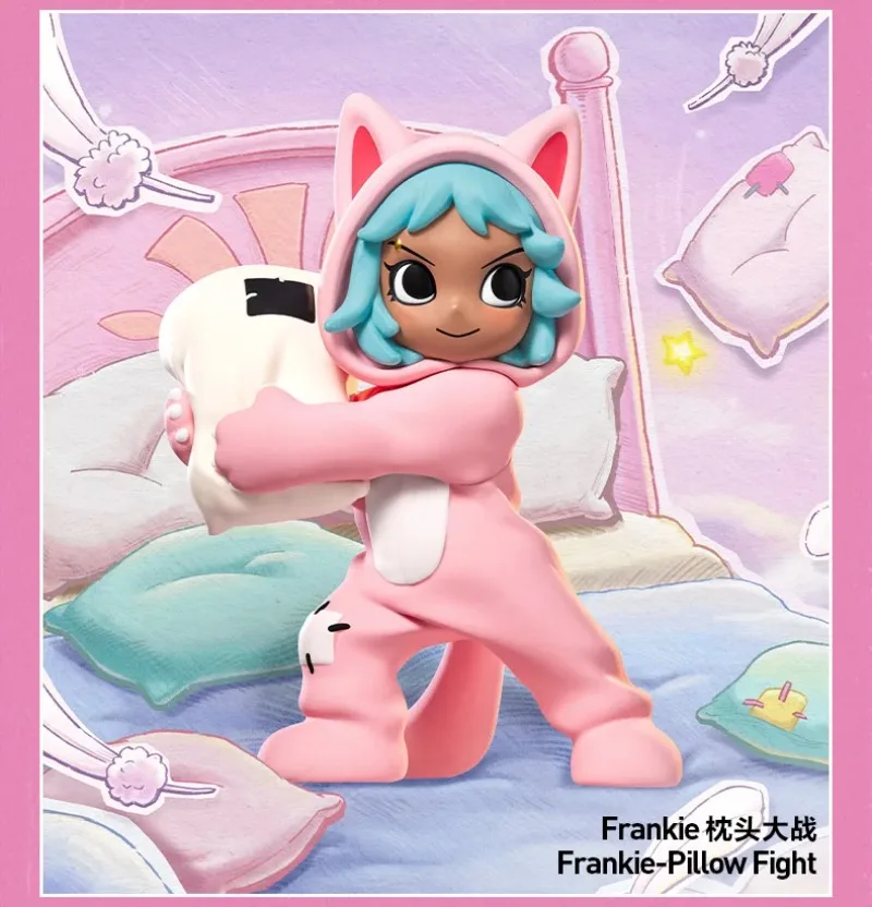 PopMart 2025 المنتج الأصلي ليل الخوخ مكافحة الشغب ليتل الخوخ كل الليل سلسلة الحفلات تمثال الشرير الاقتصاد صندوق أعمى مفاجأة هدية