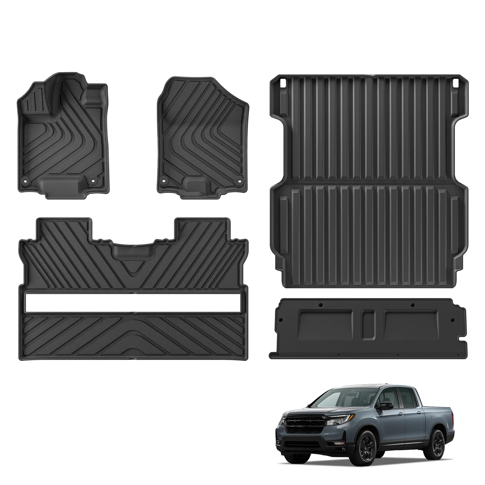 SMABEE для 2017 - 2024 Honda Ridgeline TPE 3D автомобильные коврики, подкладка для груза, коврик для багажника без запаха, аксессуары для лотка черного цвета