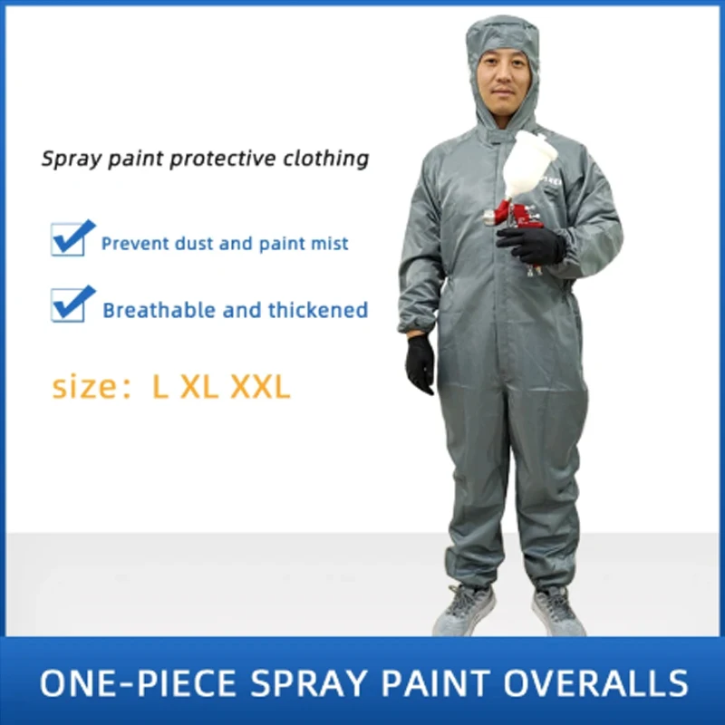 

Protective Clothing Car Painting Work Clothes One-piece Hooded Dust-proof Clothing Carbon Fiber Conductive Wire Anti-static