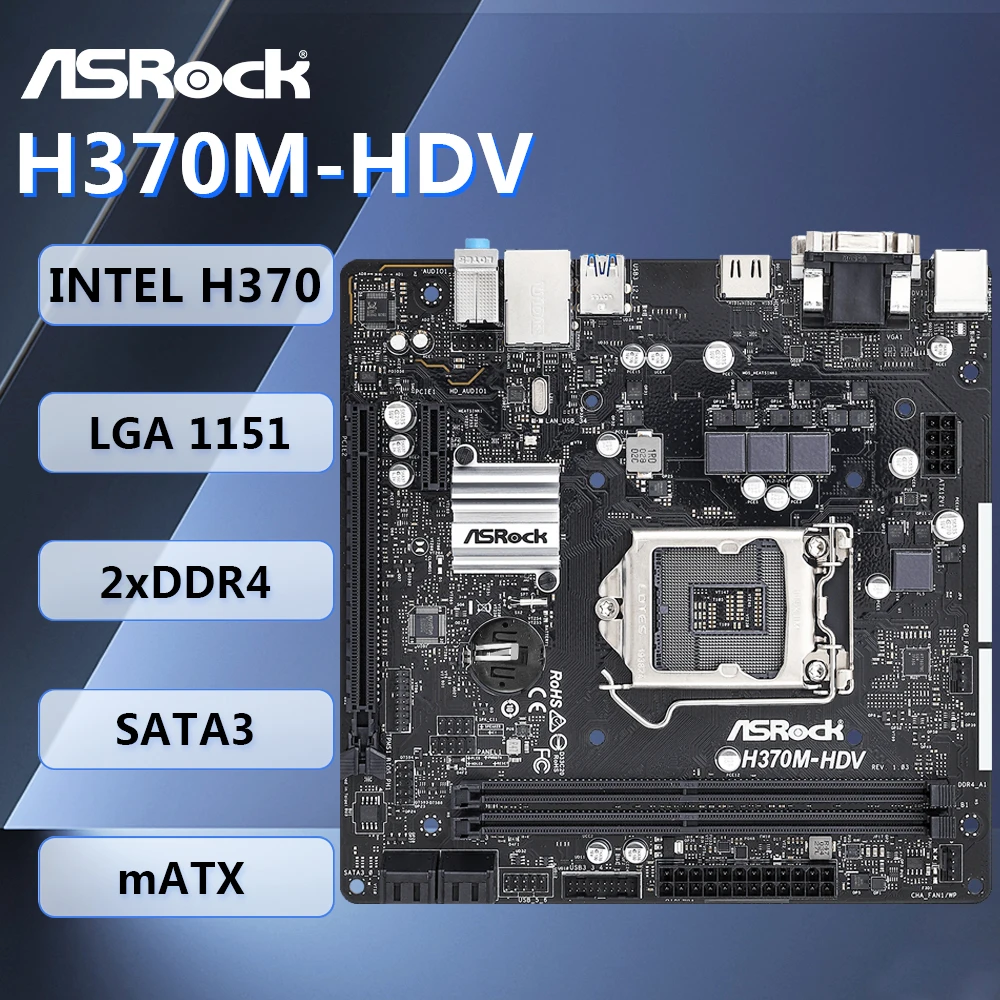 placa-base-asrock-h370m-hdv-matx-intel-h370-chipset-lga1151-ddr4-64gb-sata3-hdmi-dvi-d-vga-para-procesadores-intel-core-de-8-9a-generacion