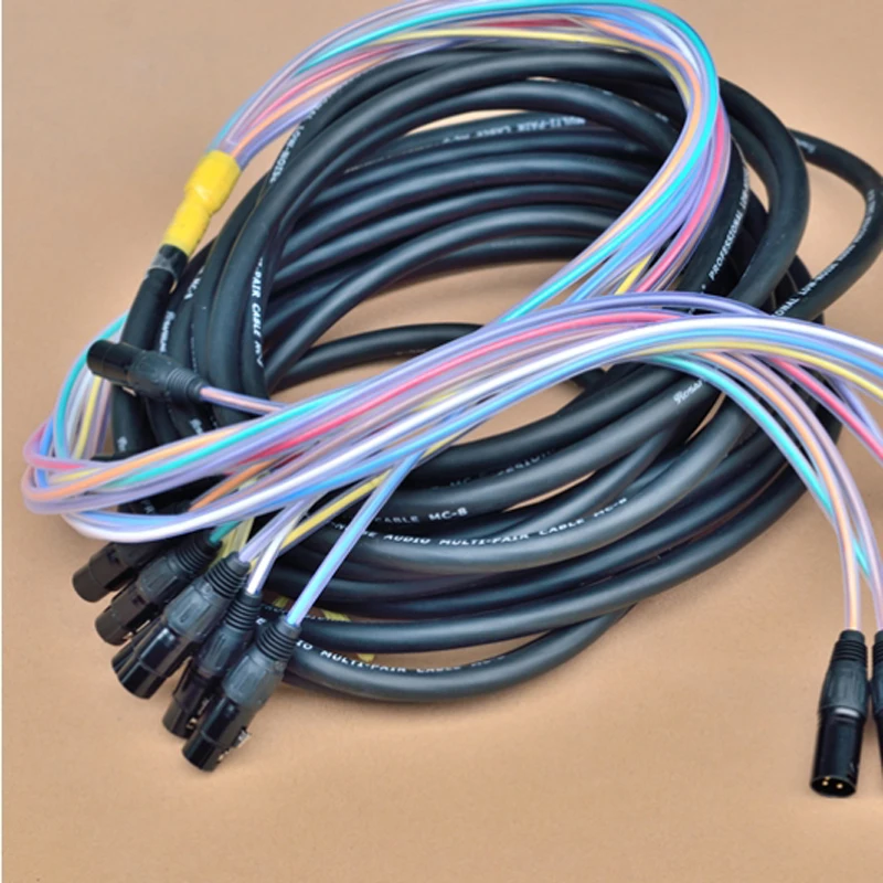 2 4 6 8 12 16 Channel Professional Multi-Media 3 Pin XLR Cable Male To Female Balanced Audio Extension Cord