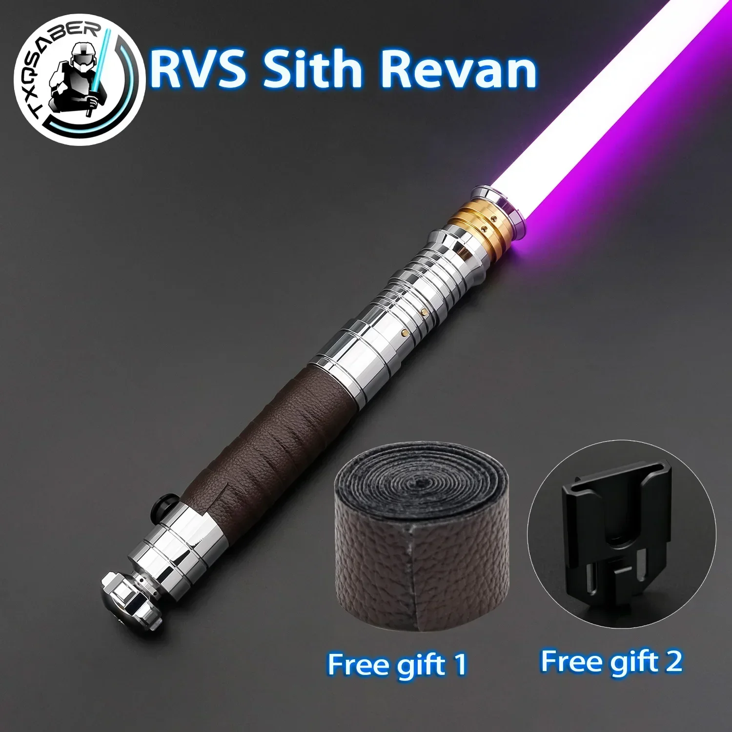 TXQSABER RVS Sith Revan Lightsaber High Quality Metal Hilt Heavy Dueling RGB Pixel Laser Sword 27 Sets Soundfonts Cosplay Gift