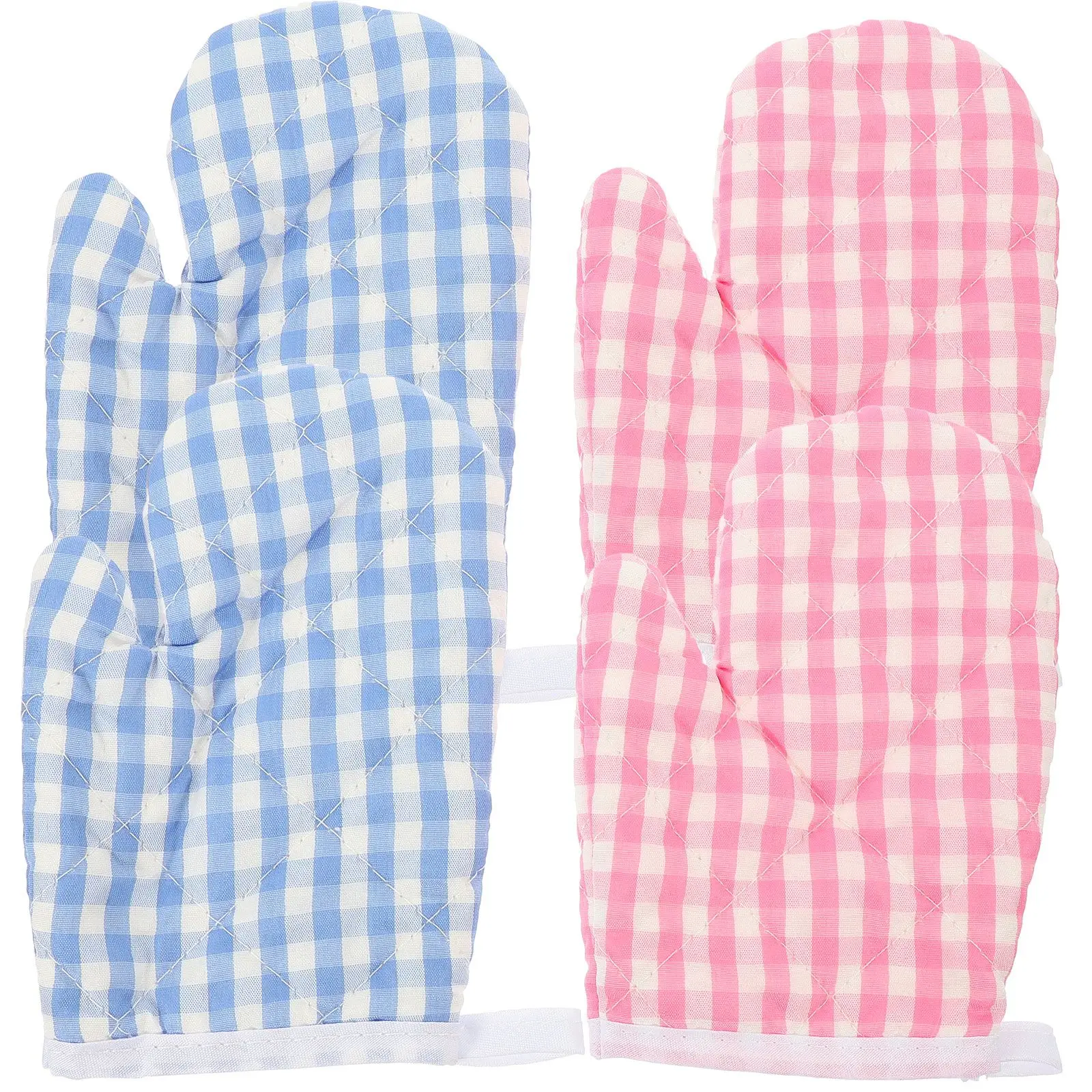

4 Pcs Baking Gloves Kids Insulation Oven Kitchen Mitts Charm Heat Resistant Large