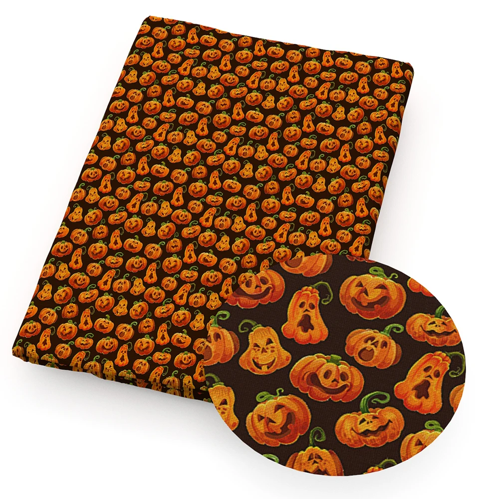 Halloween Pumpkin Candy Impresso Poliéster, Material De Algodão Puro, Tecido De Patchwork, Costura Quilting Tecidos, Pano De Bordado