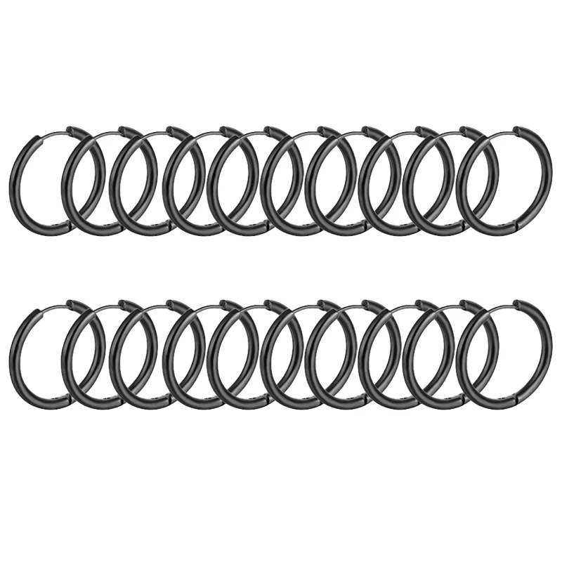 NONE 316L Stainless Steel Small Hoop Earrings 4