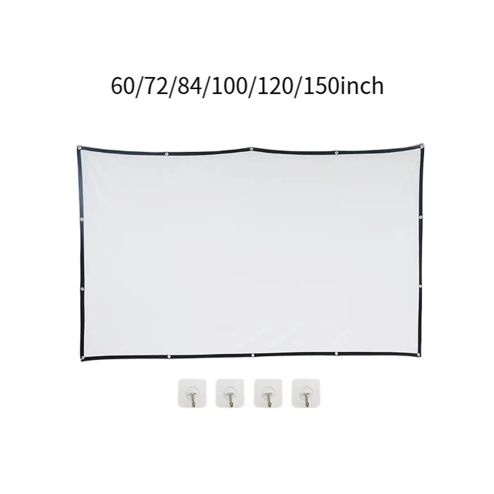 16:9 접이식 프로젝터 스크린 다기능 주름 방지 휴대용 세척 가능 공개 디스플레이용 경량 간단한 조립
