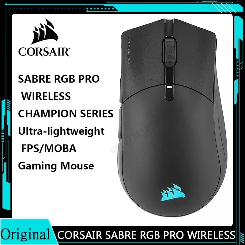 CORSAIR SABRE RGB PRO WIRELESS CHAMPION SERIES Ultra-lightweight FPS/MOBA Wireless Gaming Mouse Black