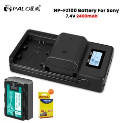 2400mAh NP-FZ100 NP FZ100 NPFZ100 Battery+LCD Dual USB Charger for Sony Alpha A7III A7R III A9 Alpha 9 A7R3 A6600 ZV-E1 Camera
