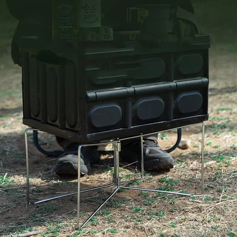 Multifunctional Portable Folding Cooler Box Stand Food Grade Plastic Storage for Camping Picnic Backyard Gatherings Beach