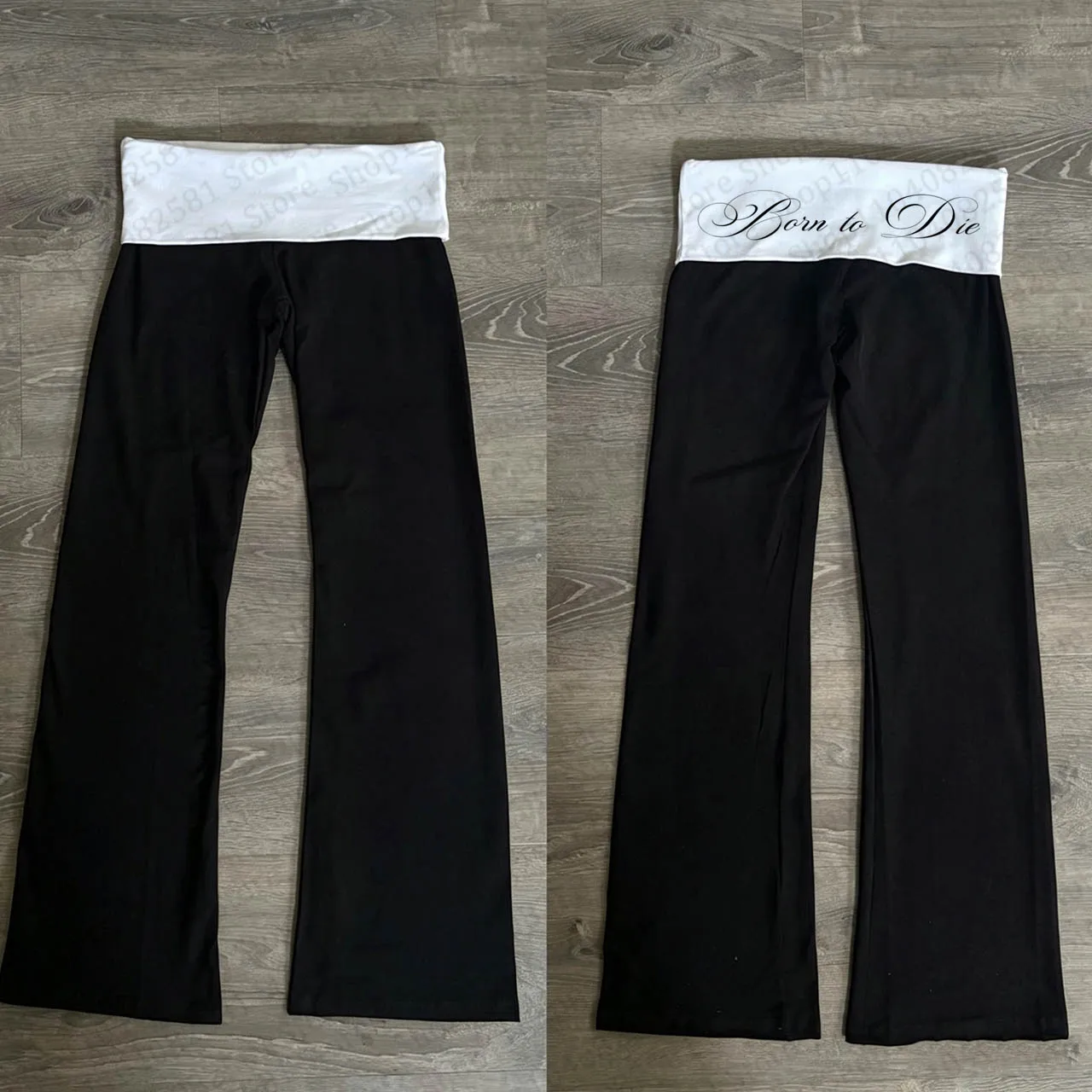 Gothic fashion letter print Y2K pants punk rock style comfortable wide leg pants Gothic retro casual women's style Emo girls