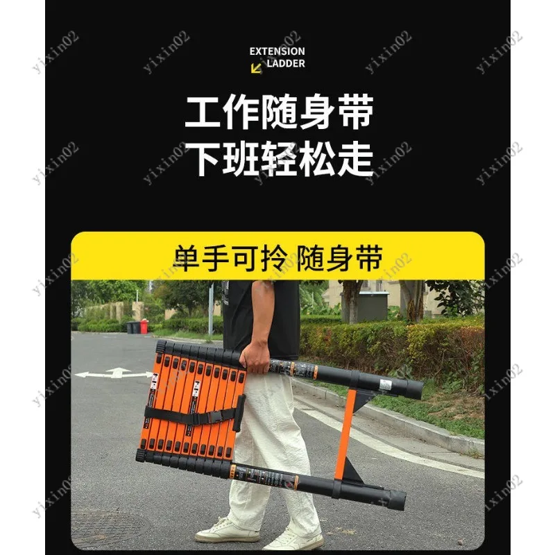 Aluminum Alloy Telescoping Ladder Multi Purpose Folding Step Ladder for Home Engineering