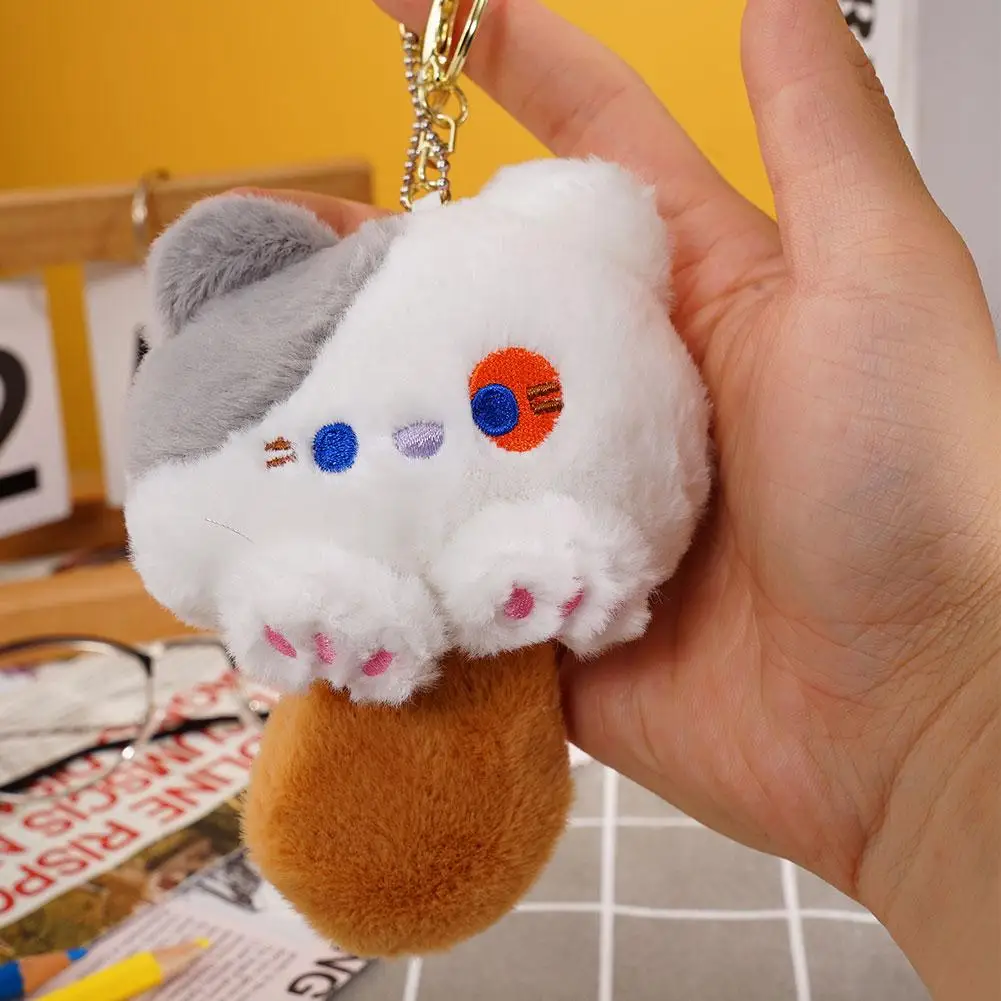พวงกุญแจหางแมวยาวแฟชั่น ตุ๊กตาแมวน่ารัก พวงกุญแจตุ๊กตาแมวสีสันสดใส ตุ๊กตาแมวนุ่มนิ่มน่ารัก