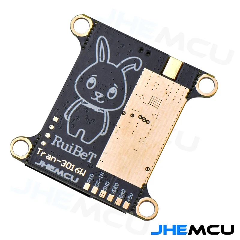 JHEMCU RuiBet Tran-3016W 5.8G 40CH 1.6W VTX Built-in Microphone 2-6S 30X30mm for RC Airplane FPV Long Range