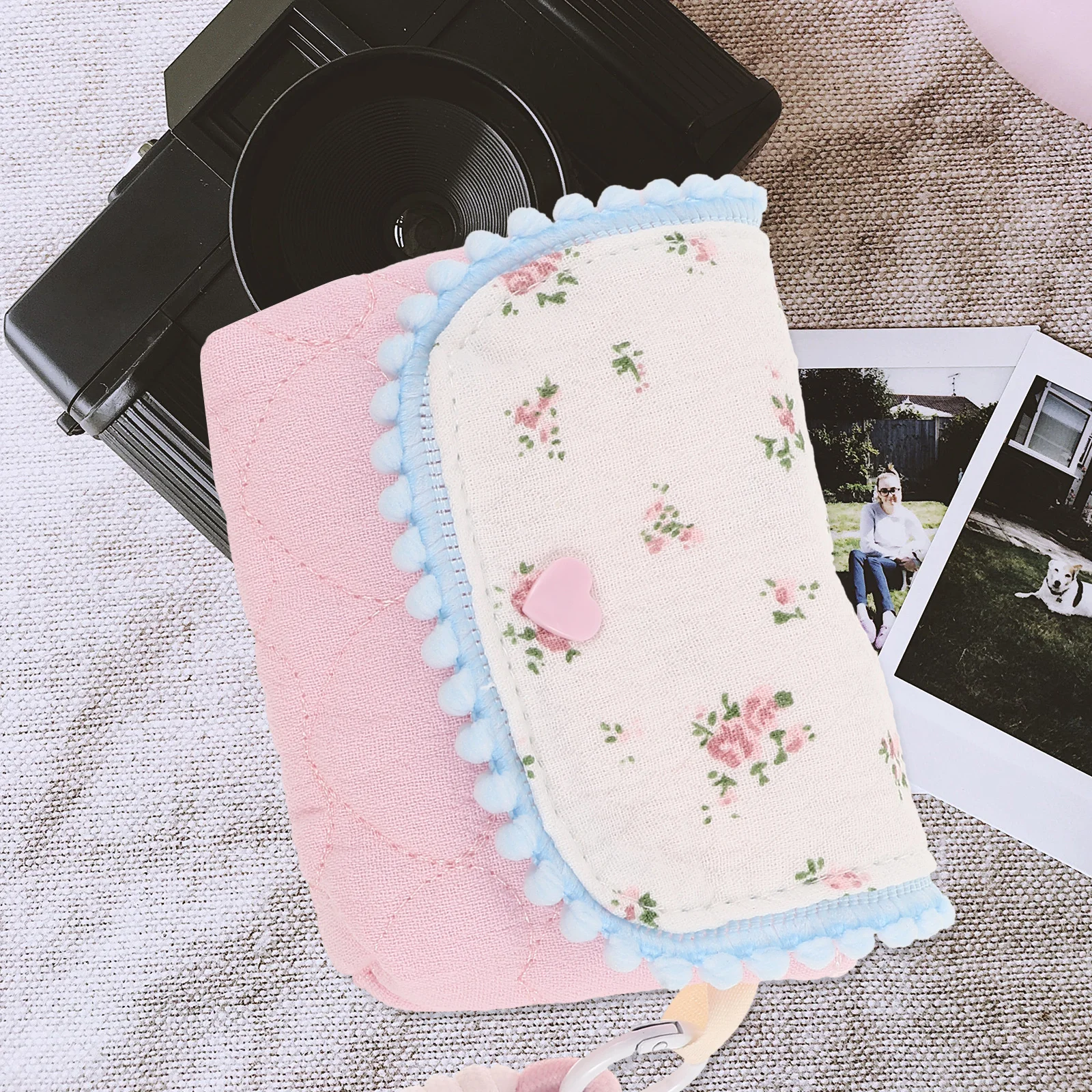 

Portable Camera Case Small Cotton Floral Storage Bag Shockproof Travel Organizer Pouch Outdoor Travel Pouch Portable Camera Case