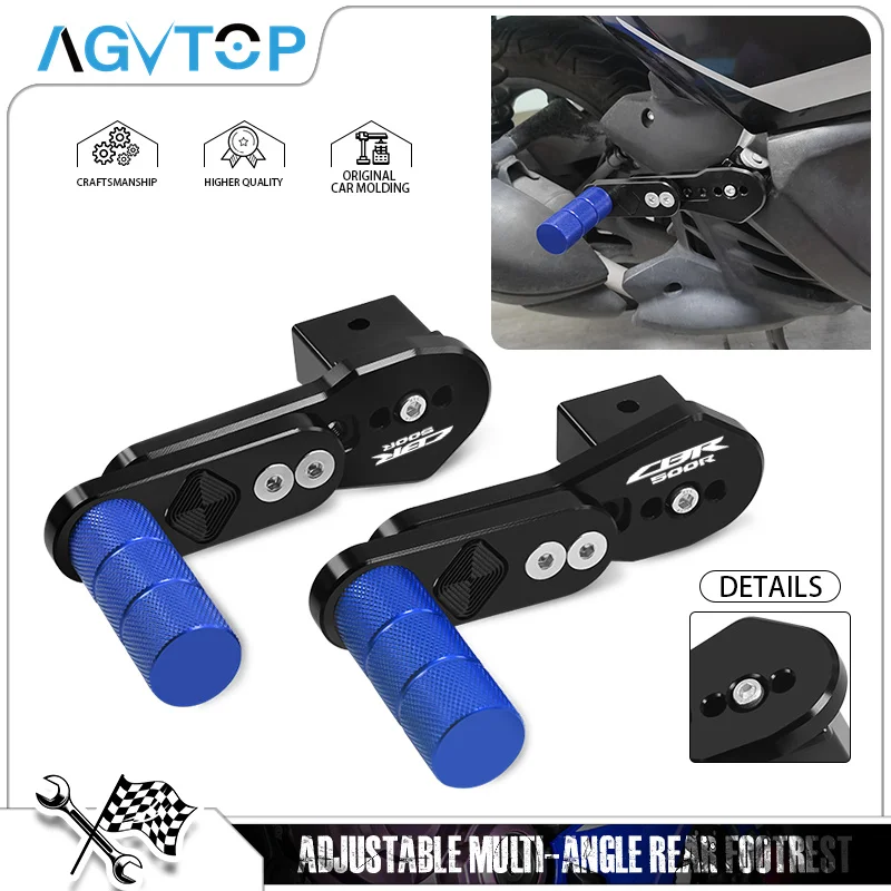 For CBR500R 2014-2025 CBR400R 2015-2026 Motorcycle Adjustable Multi-Angle Telescopic Foot peg Pedals Rear Footpeg cbr500r 400r