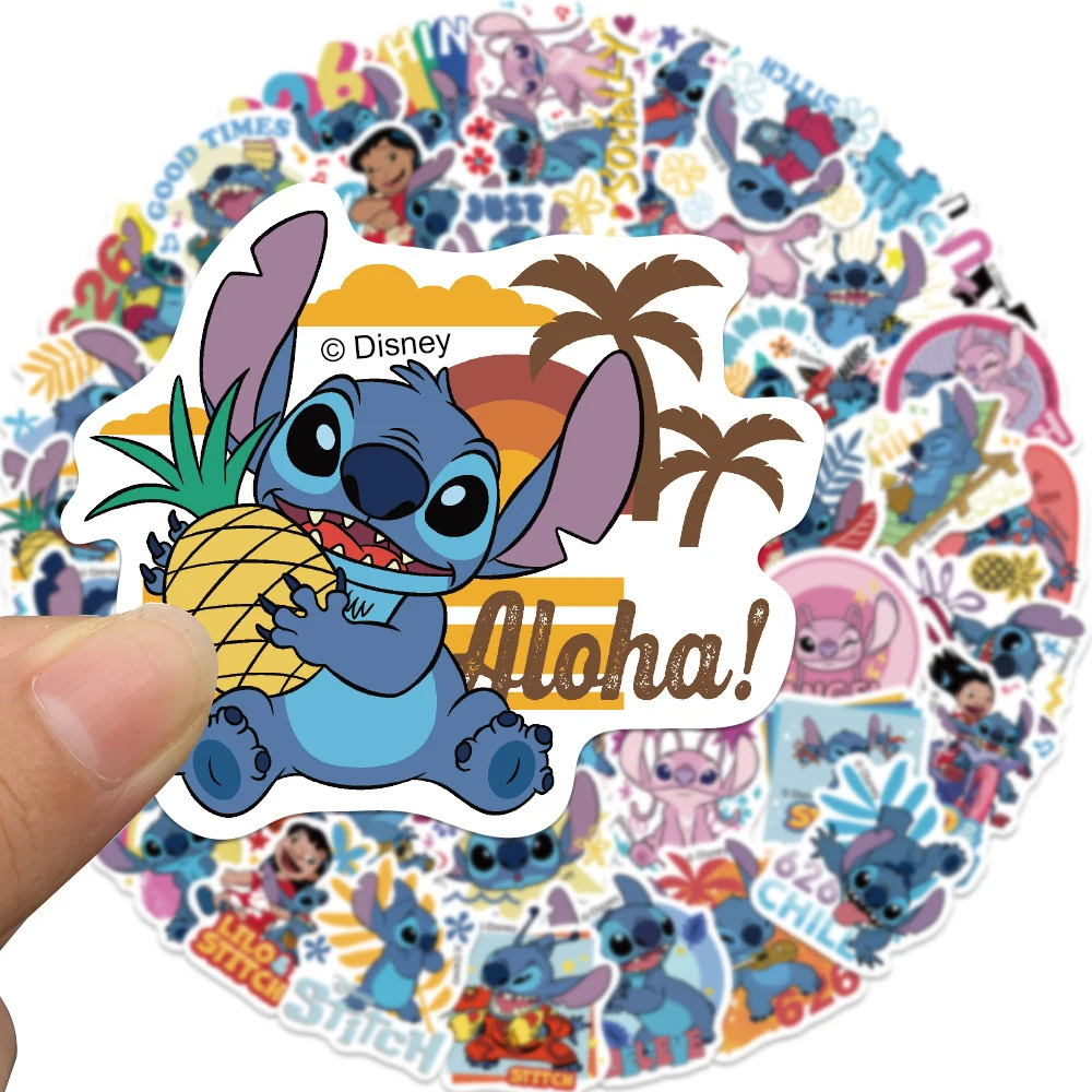 10/30/50pcs Disney Cute Cartoon Lilo & Stitch Stickers Kawaii Decals Kids Toy DIY Laptop Suitcase Notebook Bike Funny Decoration