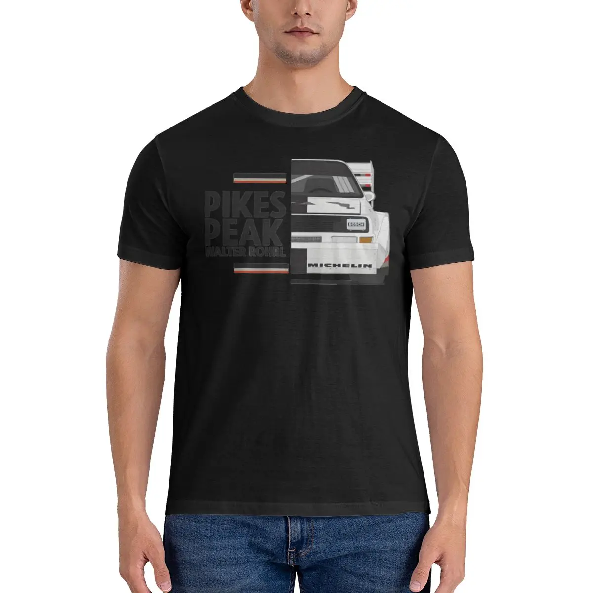 Men T-Shirts Walter Rohrl Pikes Peak 1987 Vintage 100% Cotton Tee Shirt Short Sleeve Walter Rohrl T Shirts Round Collar Clothing