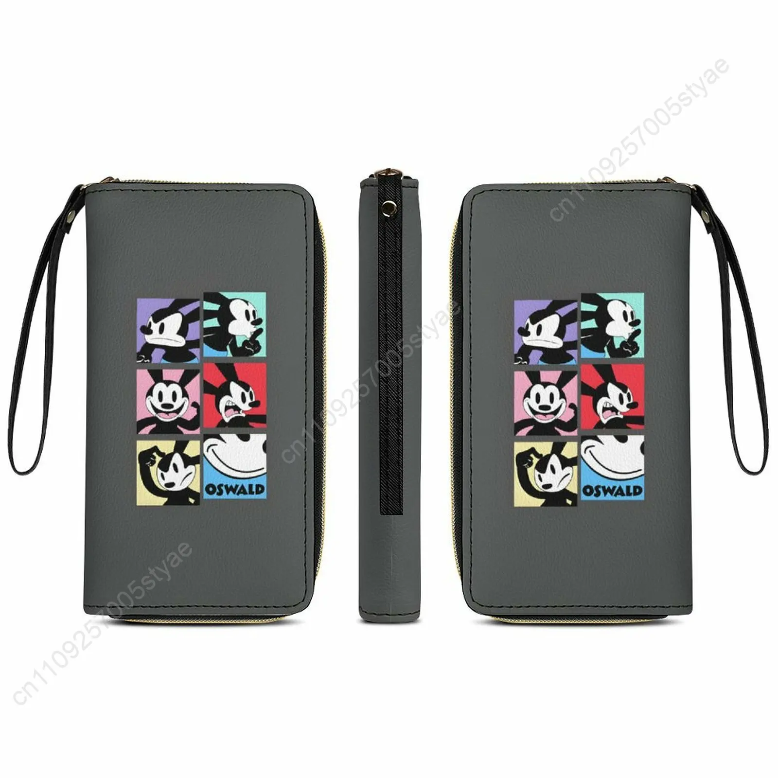 

Oswald Leather Wallet Disney Licensed Customizable Personalized Design Your Pattern Portable Purse Double-sided Printing