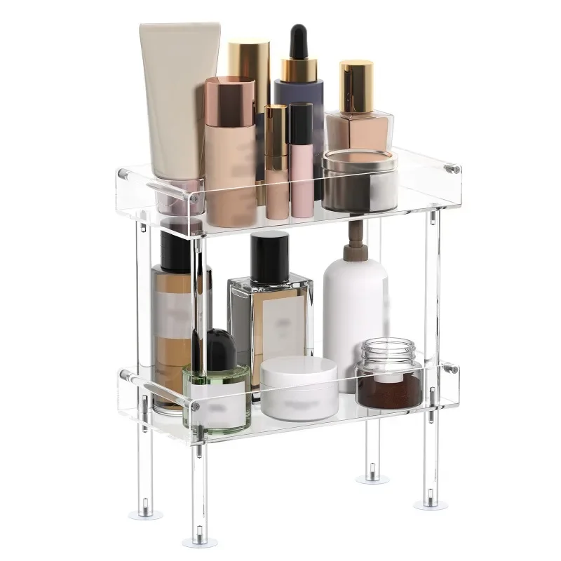 Popular acrylic cosmetics storage rack desktop shelf