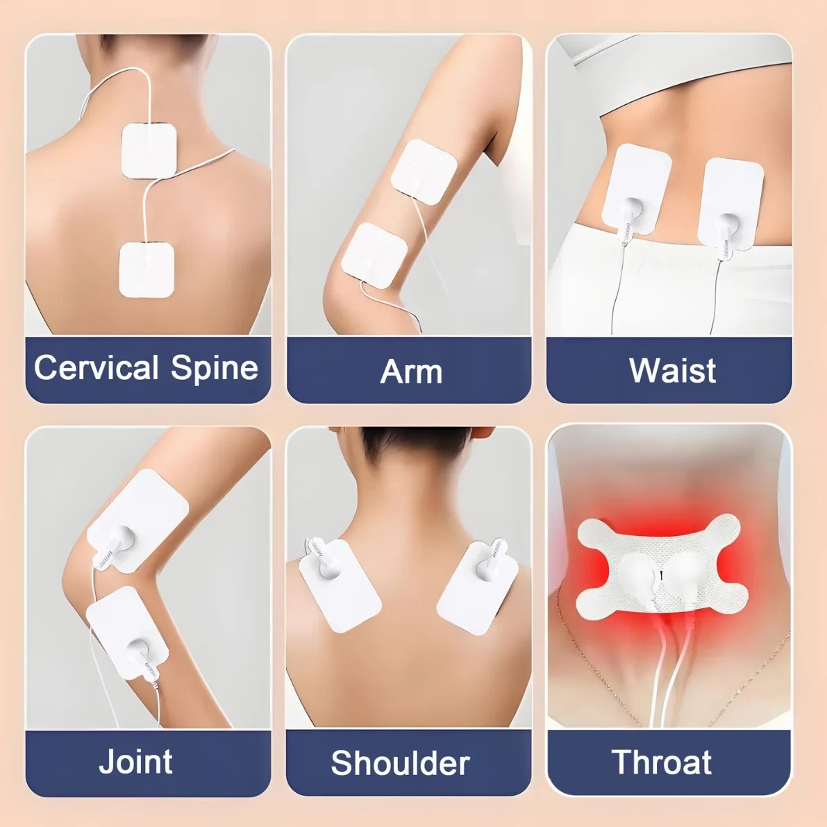 Home Physiotherapy Pulse Acupuncture Massager Cervical Spine Lumbar Back Multifunctional Double Output Massager