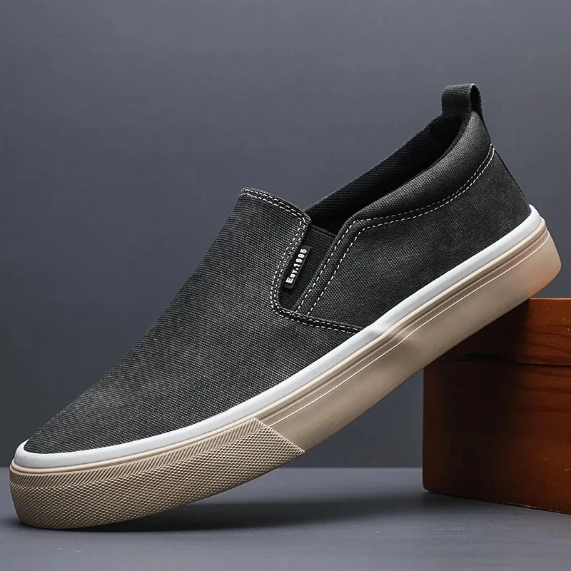 Men Shoes Canvas Loafers Breathable Lightweight Comfortable Shoes Man Spring Summer Men's Casual Lazy Flat Shoes for Men