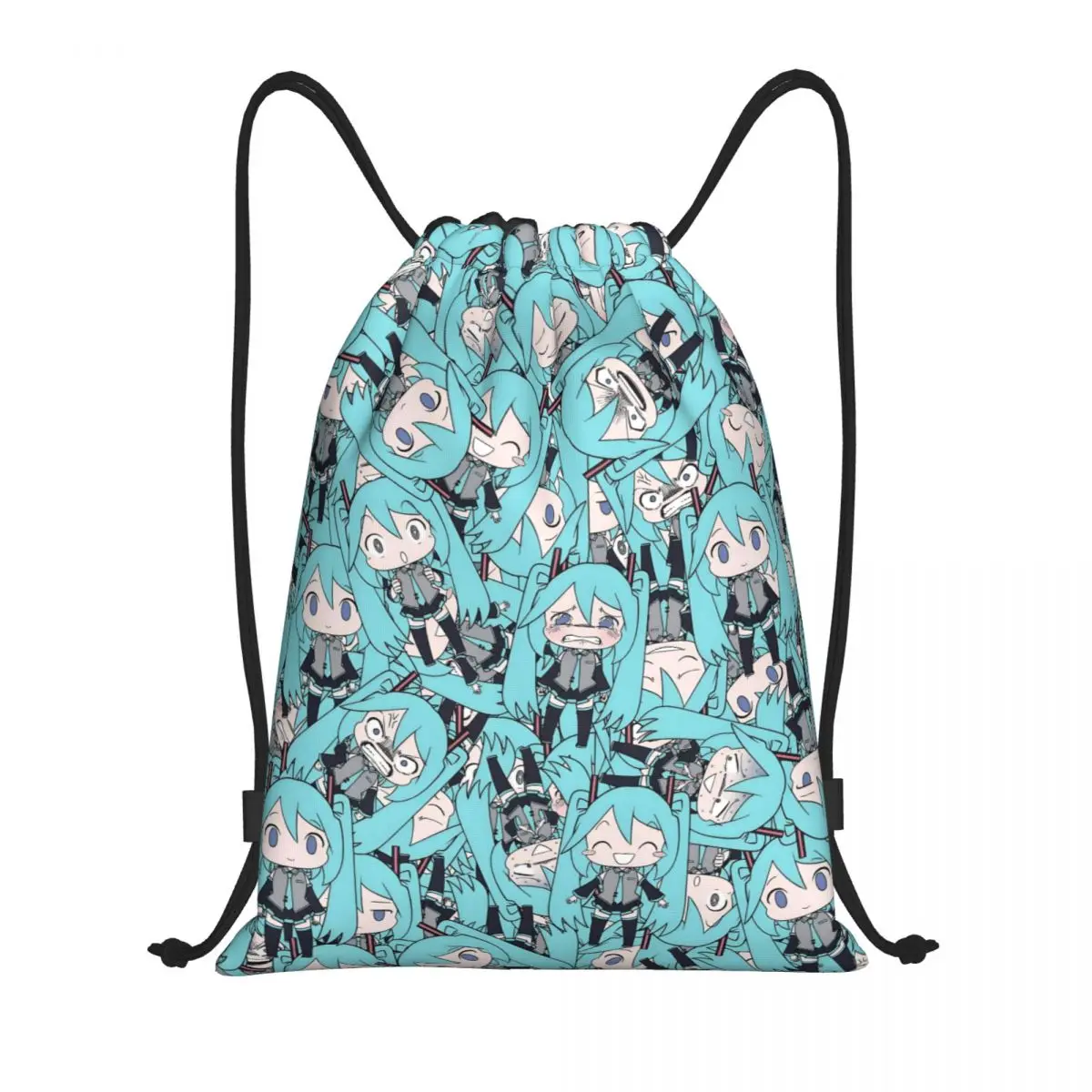 

Custom Comic H-Hatsuned M-Mikus Cartoons Drawstring Bags for Shopping Yoga Backpacks Women Men Classical Sports Gym Sackpack