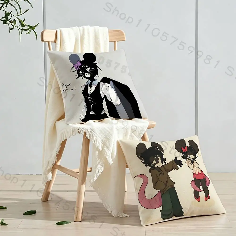 Twins At The Carousel R-Ratthew R-Rattina Gifts PillowCase Sofa Cushion Cover Suitable For Home Bedroom Room custom Decor