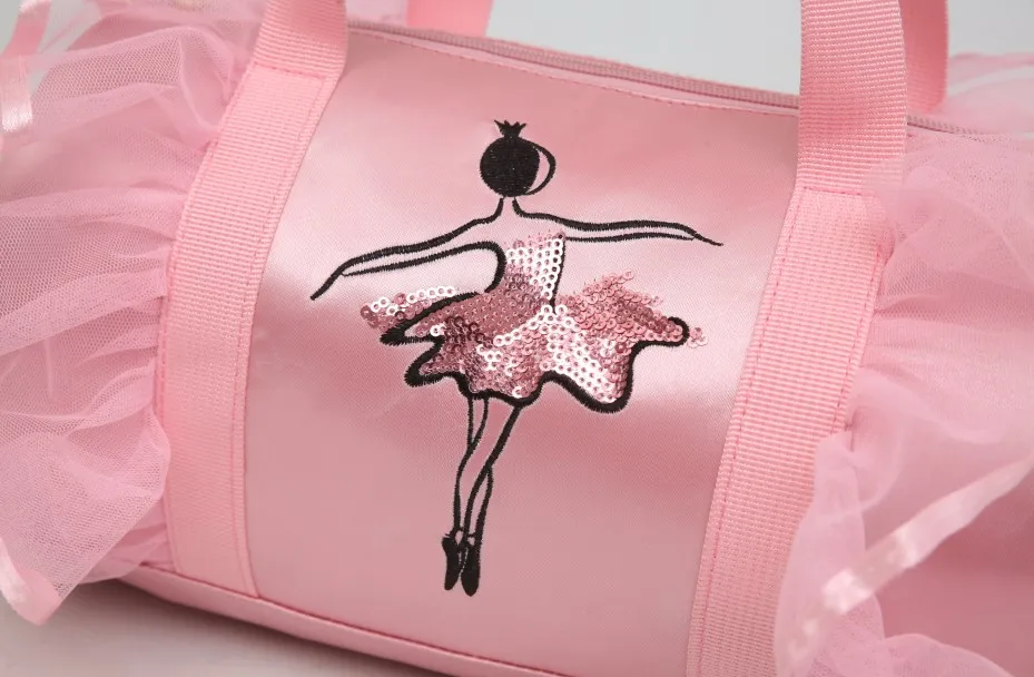 Pink Ballet Dance Bags Girls Sports Dance Kids Backpack Baby Barrels Package Bag Costume Clothes Shoes Dress Handbag