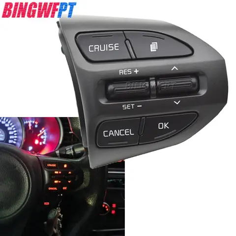 Kia K5 Optima 2014-2015 용 Brandnew 자동차 스티어링 휠 버튼 자동차 스타일링 버튼 스위치 크루즈 볼륨 조절 버튼