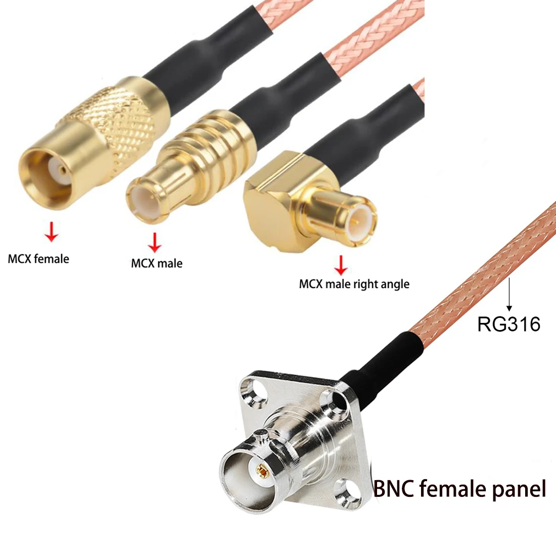 1Pc Bnc Female 4-Ho… - image